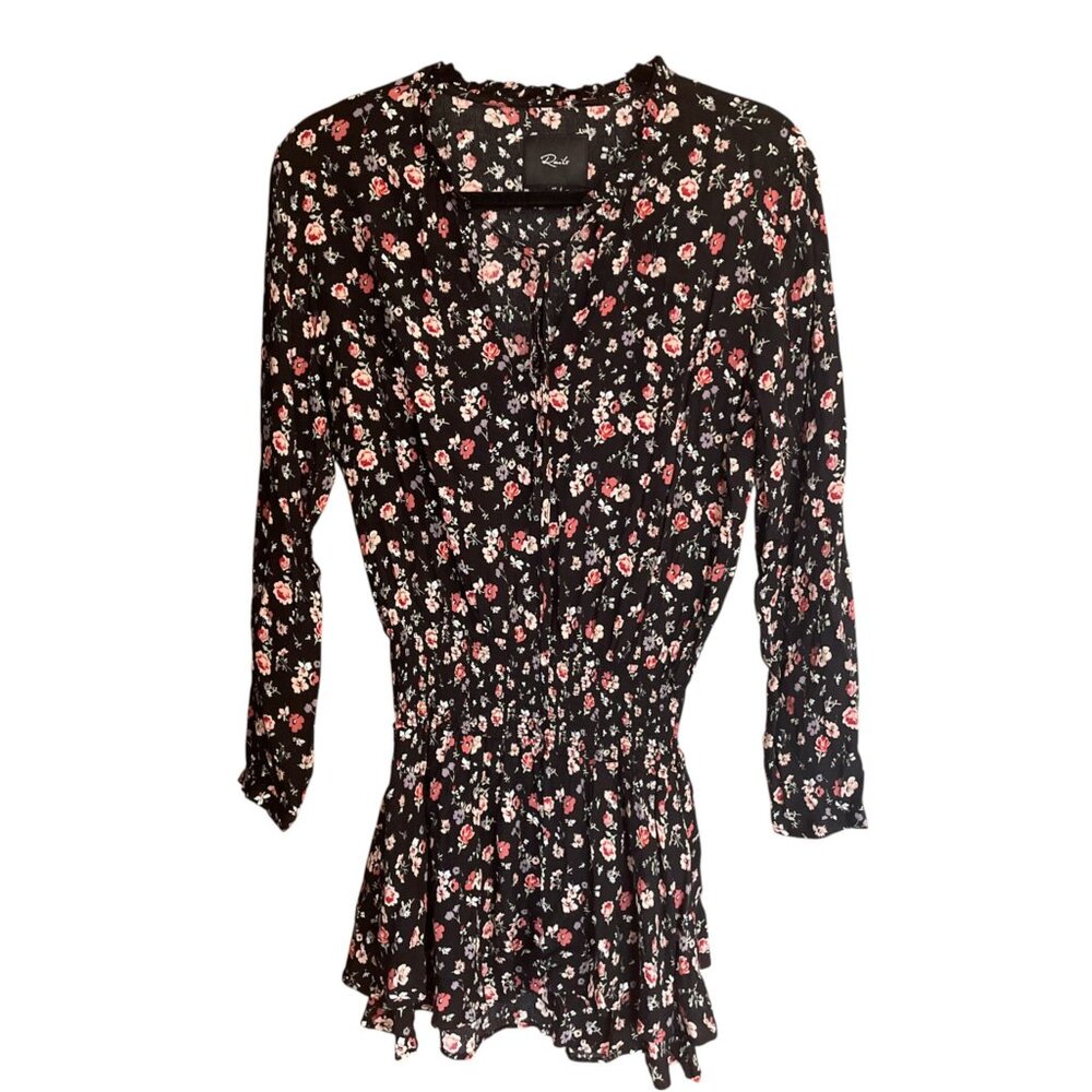 Rails Romee Pink Rose Long Sleeve Mini Dress SZ XS